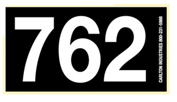 3-Digit Vinyl Numbered Decals 2"